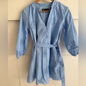 Zara Blue Embroidered dress